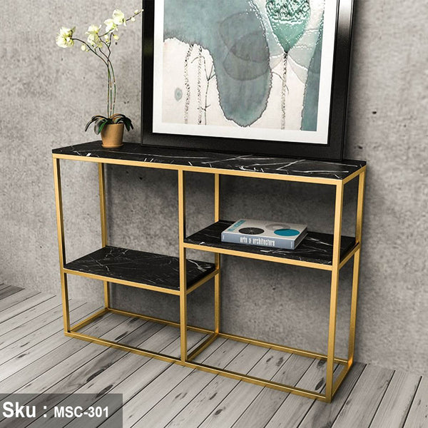 Patty iron console with electrostatic paint and MDF wood