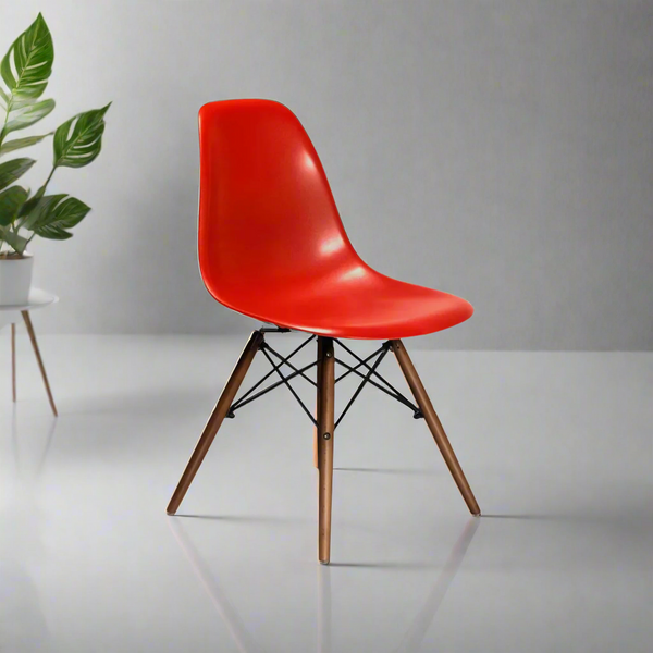 Modern acrylic chair with beech wood legs - RYL-003