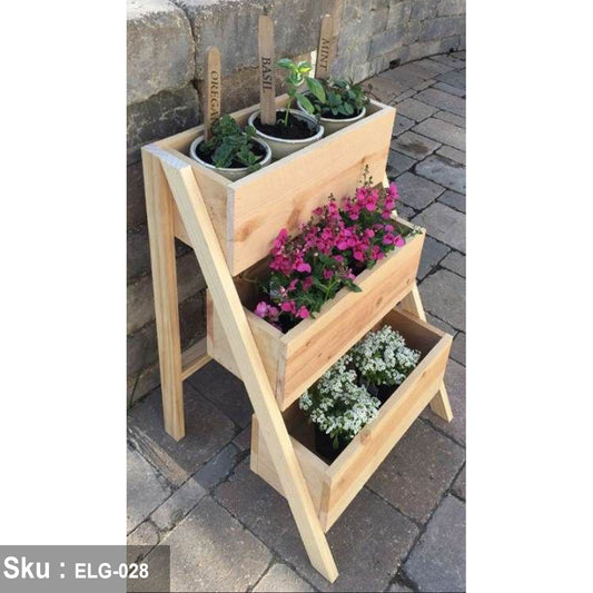 Natural wood flower holder stand - 60 * 90 - ELG-028