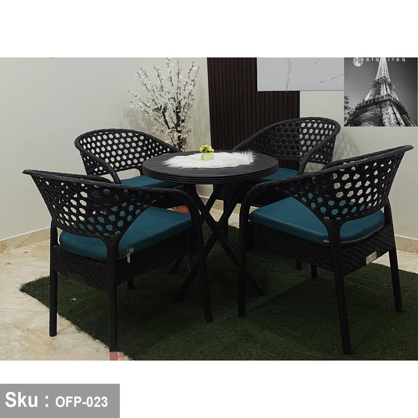 New Bamboo Set of 4 Chairs and Table - OFP-023