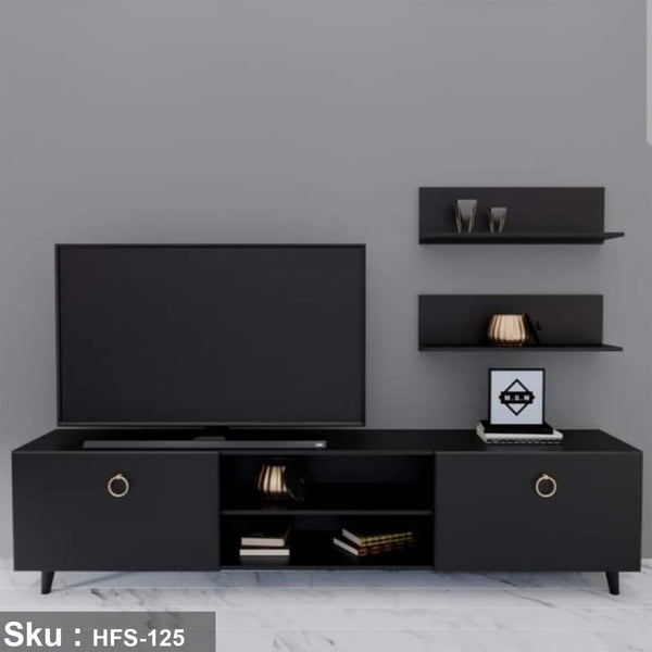 TV table with additional units made of high-quality MDF wood - HFS-125