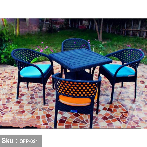 New Bamboo Set of 4 Chairs and Table - OFP-021