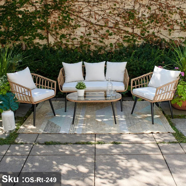 Sydney One Rattan Set for 4 persons