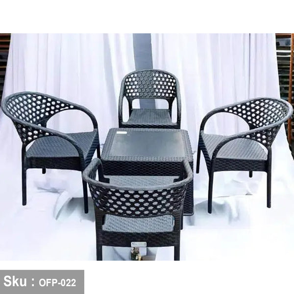 New Bamboo Set of 4 Chairs and Table - OFP-022