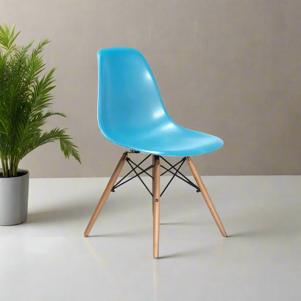 Modern acrylic chair with beech wood legs - RYL-007