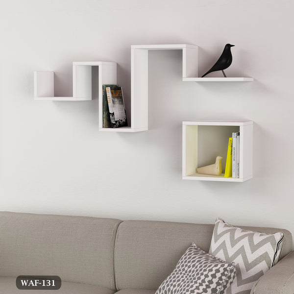 Decorative wall shelves - high quality MDF wood - WAF-131