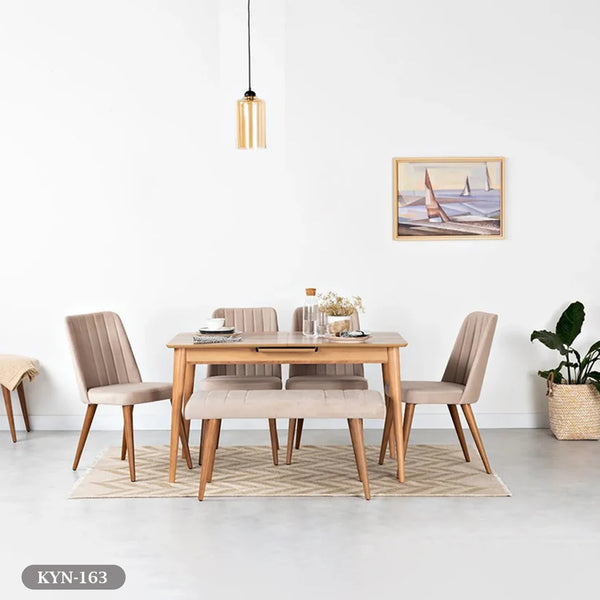 Dining table - 6 pieces of high quality beech wood - KYN-163