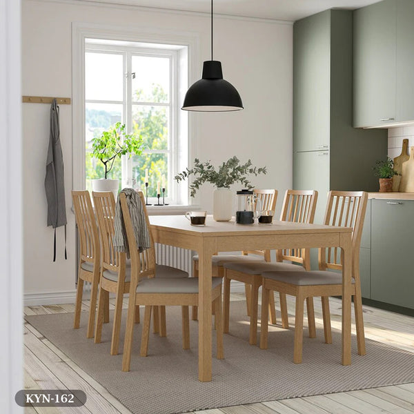 Dining table - 7 pieces of high quality beech wood - KYN-162