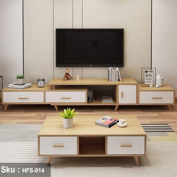 TV table and coffee table made of high-quality MDF wood - HFS-014