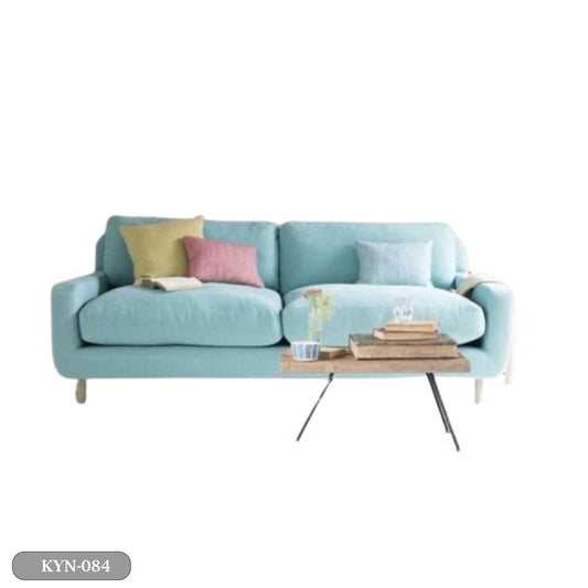 Beech wood sofa with linen or velvet fabric - KYN-084