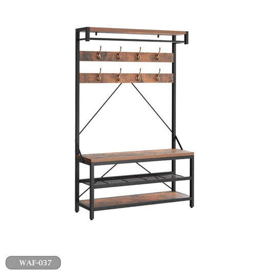 Wooden MDF and metal shoe rack - WAF-037