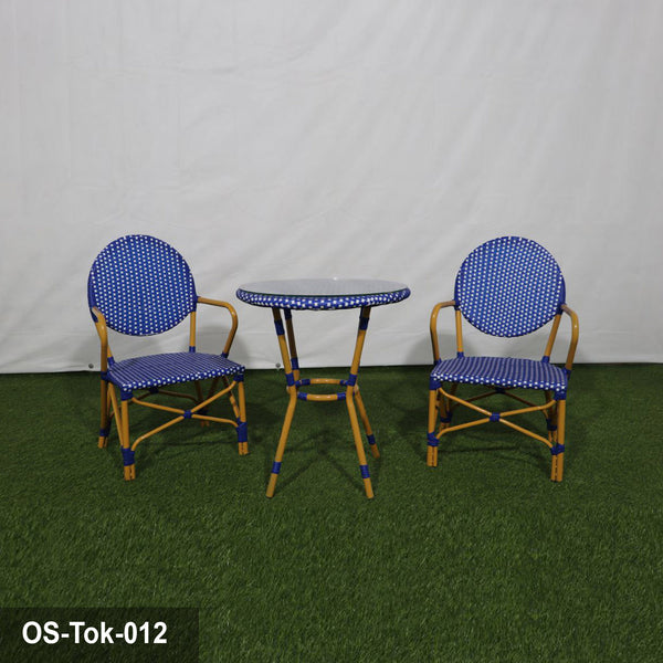 Rattan set 2 chairs and table TOK-012