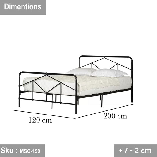 Ervil iron bed with electrostatic paint