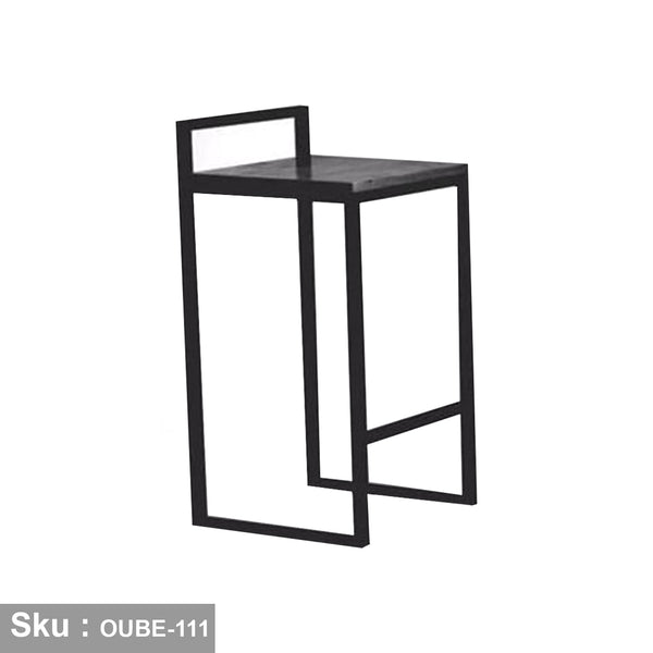 Wooden MDF and steel bar chair - OUBE-111