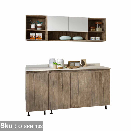 Two piece kitchen made of high quality MDF wood - O-SRH-132