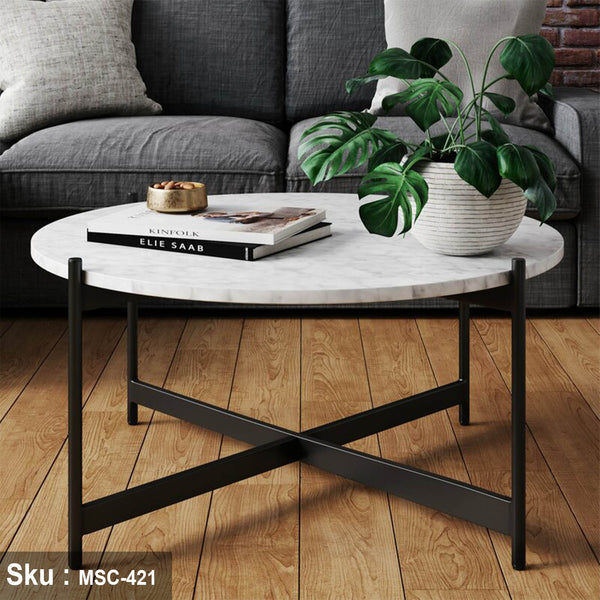 illy coffee table, 80 * 45, black marble