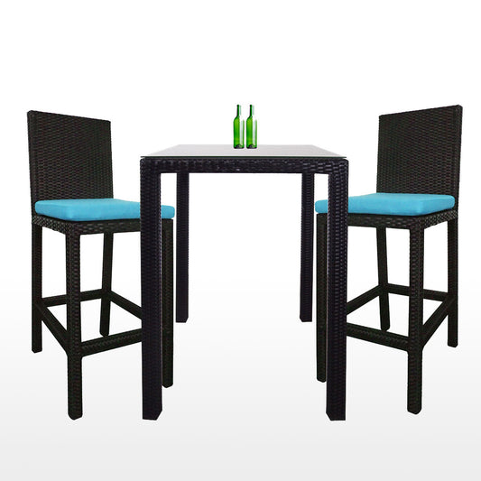 Wesley rattan bar set for two people