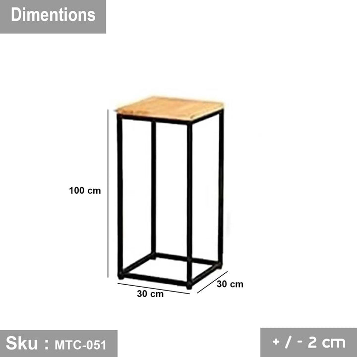 مجموعة ترابيزات جانبية حديد وخشب ملامين - MTC-051 - اوسكار رتان