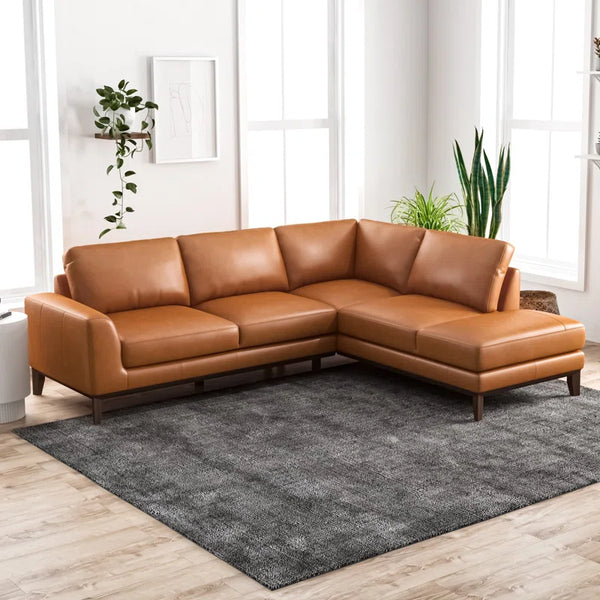 Beech wood corner with imported Toyota leather fabric - OSF-076