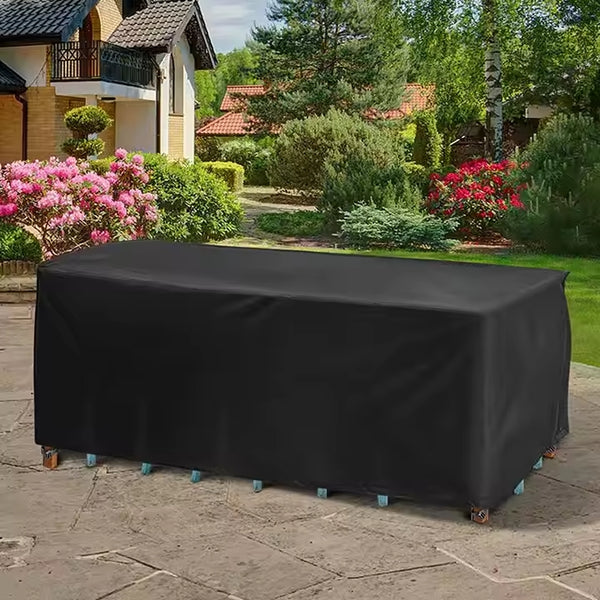 Waterproof outer cover for a dining set of 8 chairs