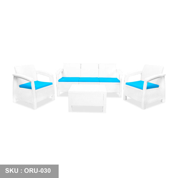 Two-seat set {3-seat sofa + 2 armchairs + center table} - ORU-030