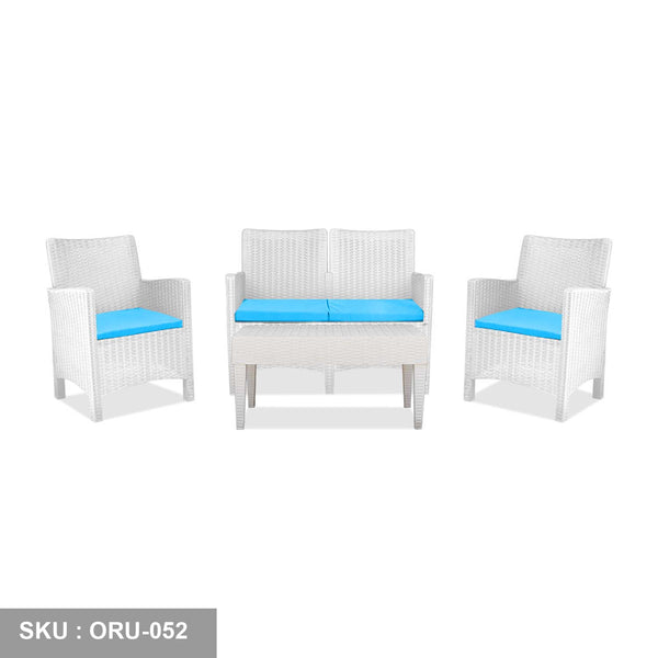 Two-seat set {2-seat sofa + 2 armchairs + center table} - ORU-052