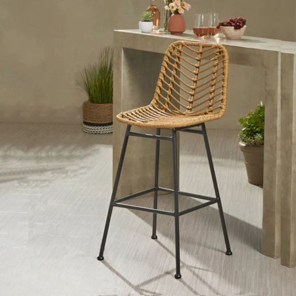 Beige Brita Rattan Bar Chair