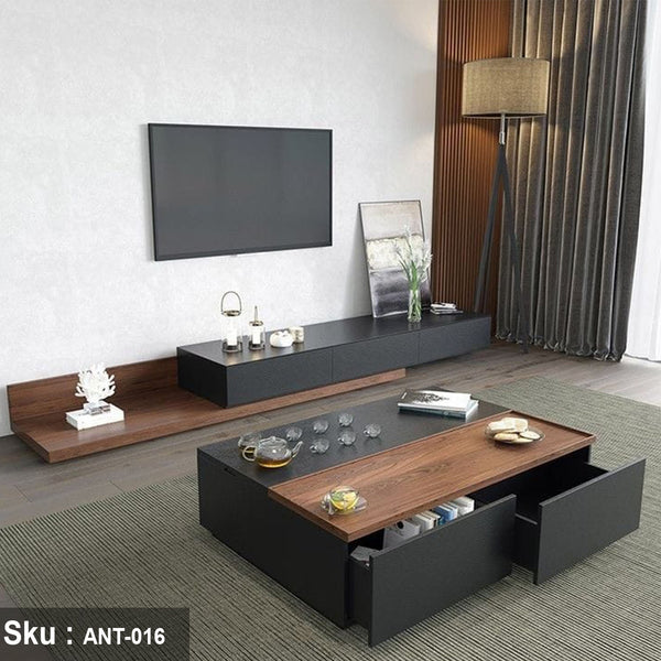 Olivera MDF wood coffee table and TV table set