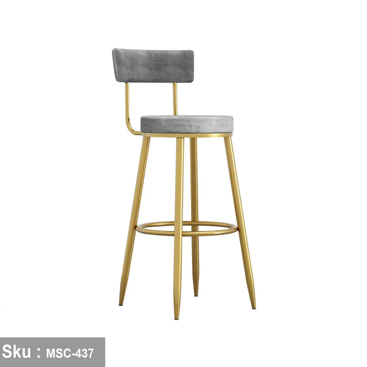 كرسي بار قماش قطيفة -  MSC-437 - 50cmX103cm - اوسكار رتان