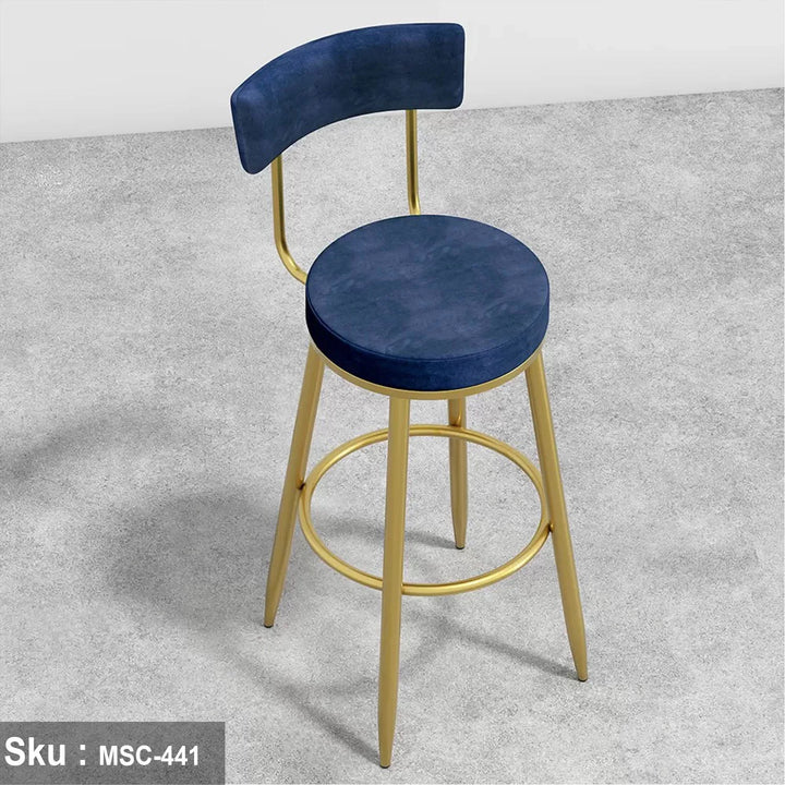 كرسي بار قماش قطيفة -  MSC-441 - 50cmX103cm - اوسكار رتان