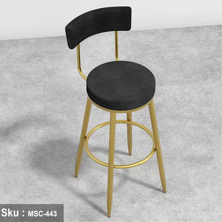 كرسي بار قماش قطيفة -  MSC-443 - 50cmX103cm - اوسكار رتان