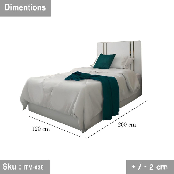 سرير و كومود خشب MDF اسباني - ITM-035 - 200cmX120cm  - اوسكار رتان