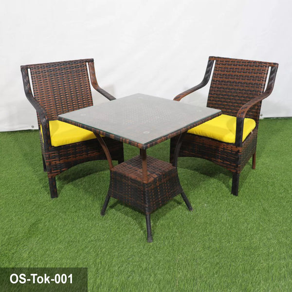 Rattan set 2 chairs and table TOK-001