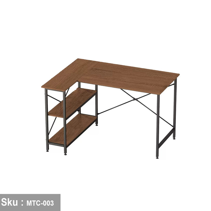 مكتب خشب ملامين -  MTC-003 - 120cmX90cm - اللون بني  - اوسكار رتان