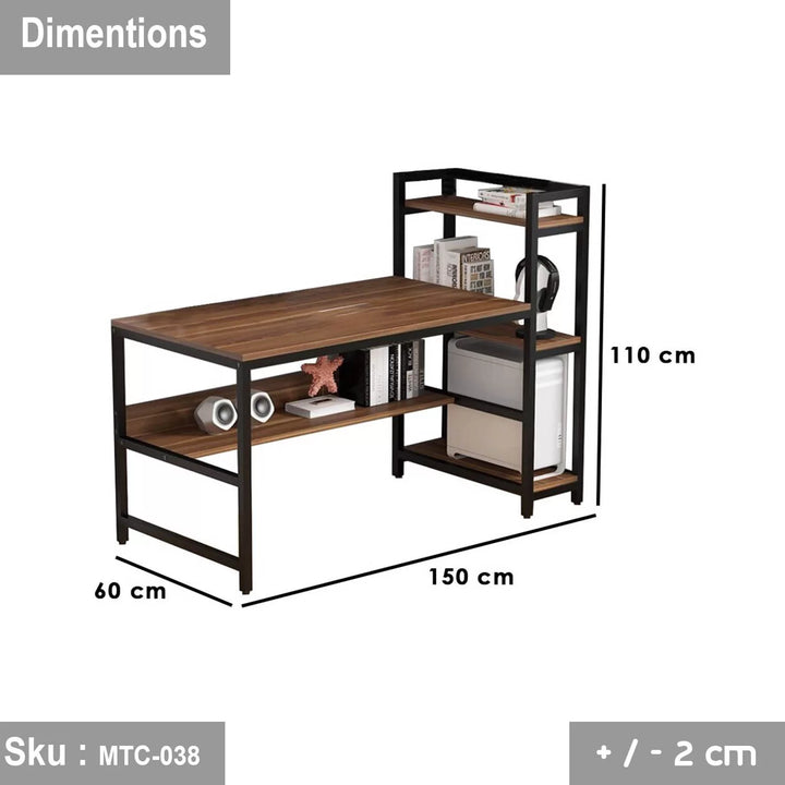 مكتب خشب ملامين -  MTC-038  - 110cmX150cm - اللون بني  - اوسكار رتان